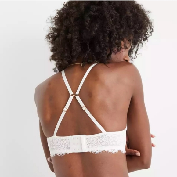 NWOT Aerie Real Power PlungePush Up Eyelash Lace Bra - Picture 7 of 8